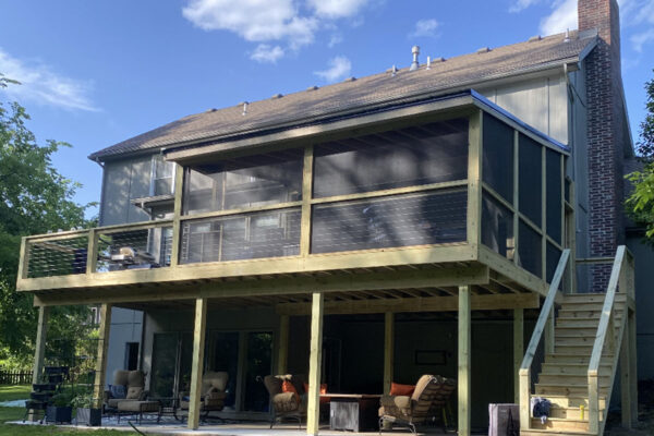 blue house 1 deck after