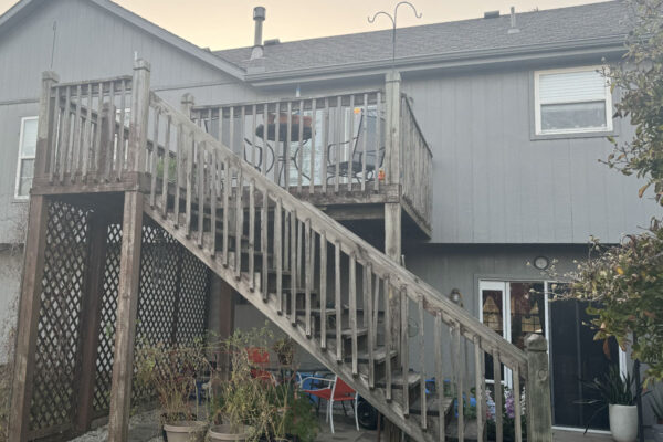 gray house deck before